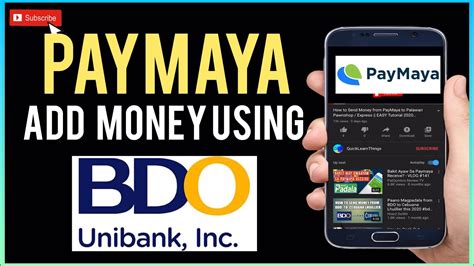 how to add money in paymaya using bdo